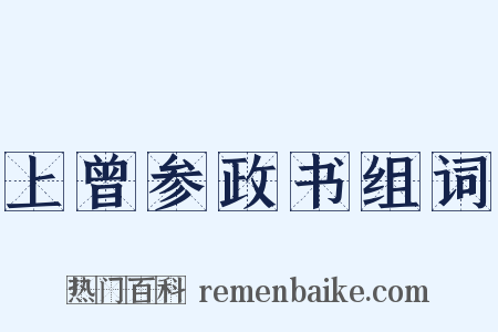 上曾参政书组词是什么意思的图片